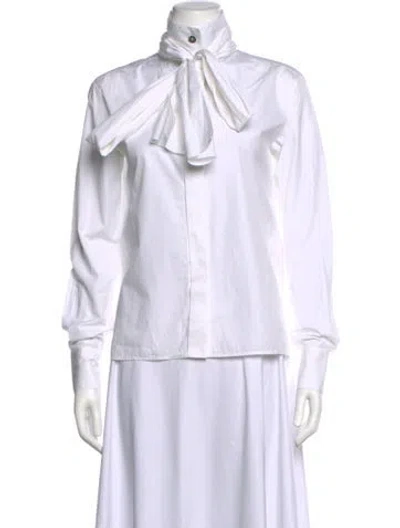 Pre-owned Chanel 2013 Paris-edinburgh Blouse In White