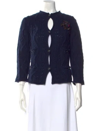 Pre-owned Chanel 2013 Paris-edinburgh Sweater In Blue