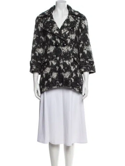 Pre-owned Chanel 2013 Printed Faux Fur Jacket In Gray