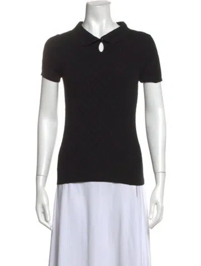 Pre-owned Chanel 2013 Short Sleeve Polo In Black