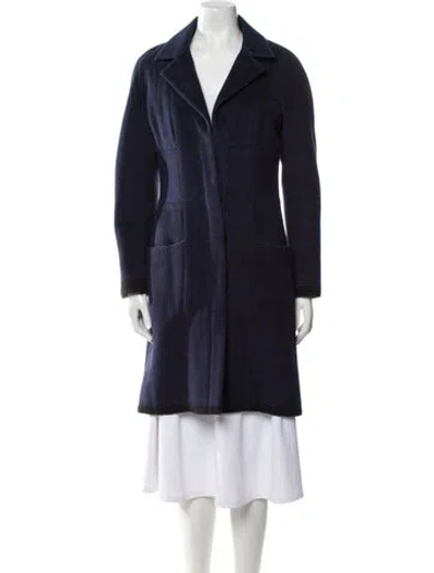 Pre-owned Chanel 2013 Silk Coat In Blue