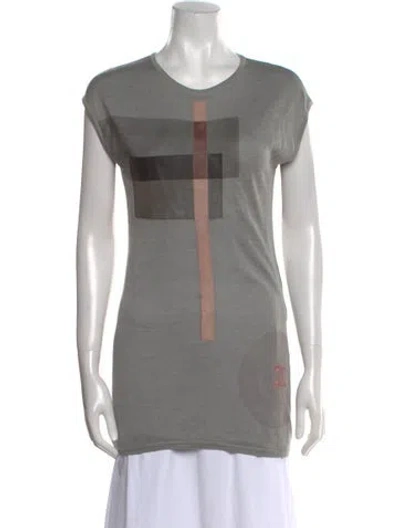 Pre-owned Chanel 2013 Silk T-shirt In Gray