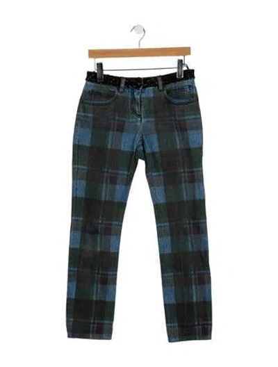 Pre-owned Chanel 2013 Straight Leg Jeans In Blue