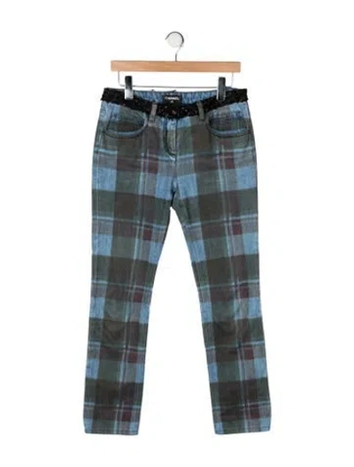 Pre-owned Chanel 2013 Straight Leg Jeans In Blue