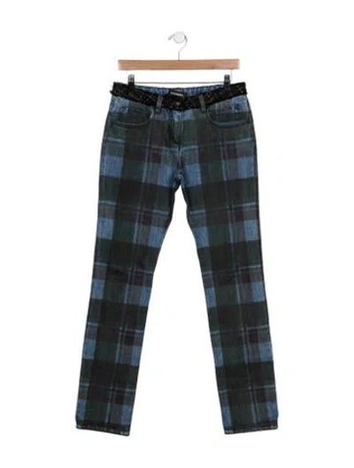 Pre-owned Chanel 2013 Straight Leg Jeans In Blue