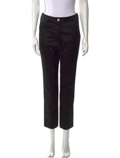 Pre-owned Chanel 2013 Straight Leg Pants In Black