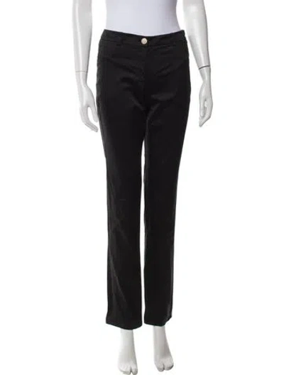 Pre-owned Chanel 2013 Straight Leg Pants In Black