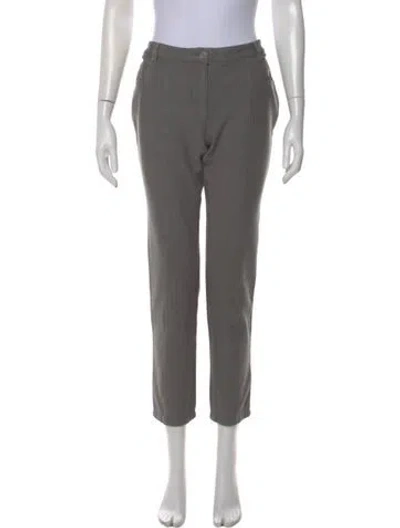Pre-owned Chanel 2013 Straight Leg Pants In Gray