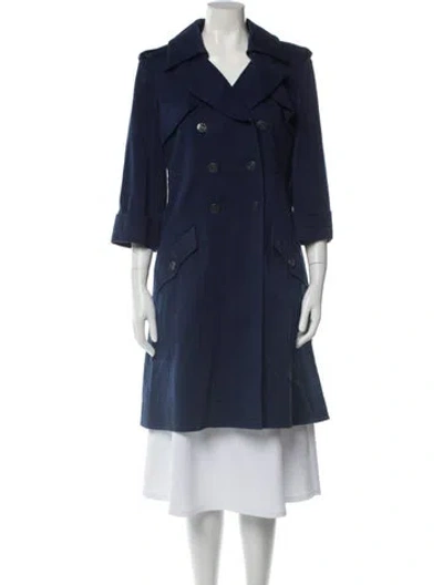 Pre-owned Chanel 2013 Trench Coat In Blue