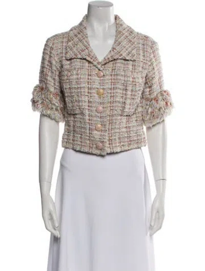 Pre-owned Chanel 2013 Tweed Blazer In Pink