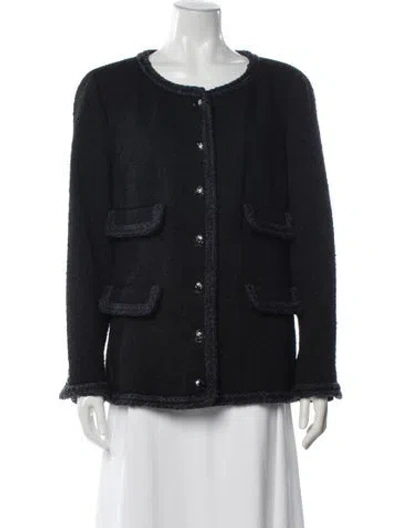 Pre-owned Chanel 2013 Tweed Jacket In Black