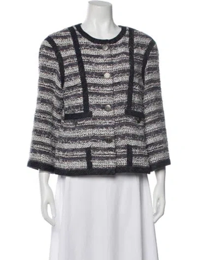 Pre-owned Chanel 2013 Tweed Jacket In Blue