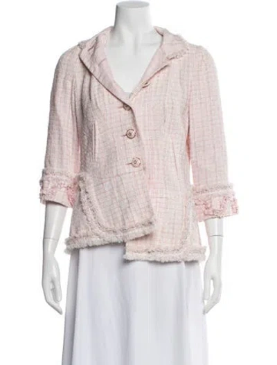 Pre-owned Chanel 2013 Tweed Jacket In Pink