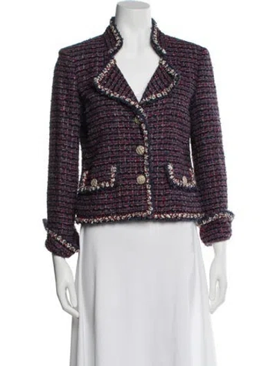 Pre-owned Chanel 2013 Tweed Jacket In Purple