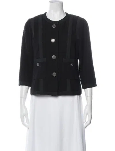 Pre-owned Chanel 2013 Tweed Pattern Jacket In Black