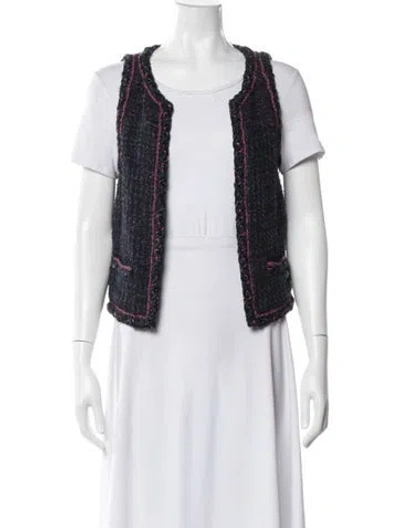 Pre-owned Chanel 2013 Tweed Pattern Vest In Neutral