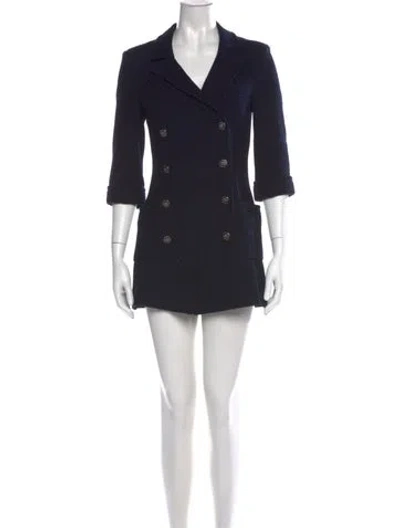 Pre-owned Chanel 2013 V-neck Jumpsuit In Blue