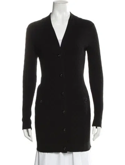 Pre-owned Chanel 2013 V-neck Sweater In Black