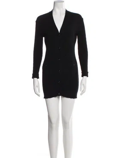 Pre-owned Chanel 2013 V-neck Sweater In Black