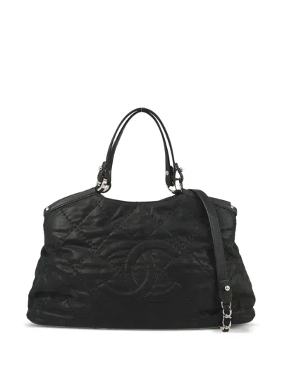 Pre-owned Chanel 2013 Wild Stitch Two-way Bag In Black