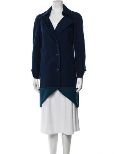 Pre-owned Chanel 2013 Wool Coat In Blue