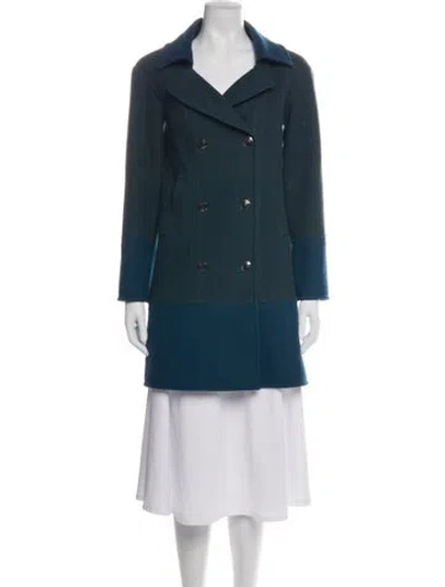 Pre-owned Chanel 2013 Wool Peacoat In Blue