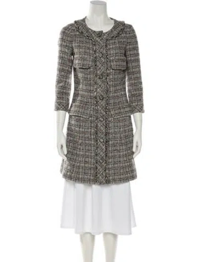 Pre-owned Chanel 2013 Wool Peacoat In Gray