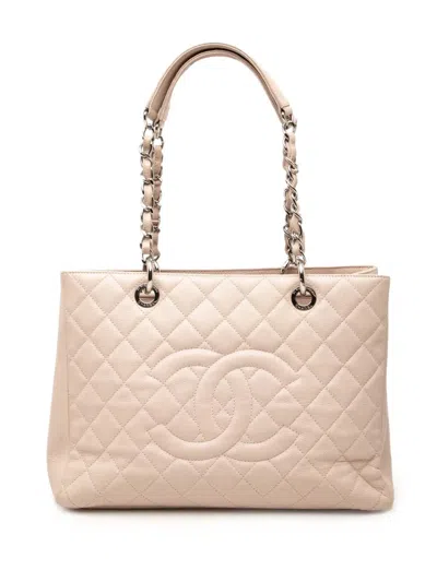 Pre-owned Chanel 2013-2014 Caviar Grand Shopping Tote Bag In Pink