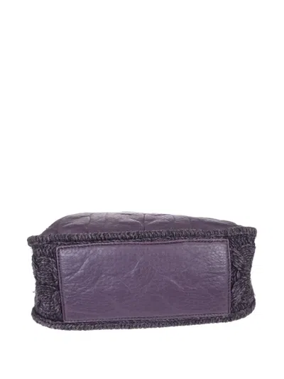 Chanel 2013-2014 Knit-detail Tote Bag In Purple