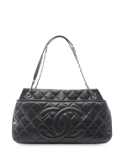 Chanel 2013-2014 Matelassé Shoulder Bag In Black