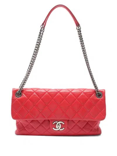Pre-owned Chanel 2014-2015 31 Rue Cambon Flap Shoulder Bag In Red