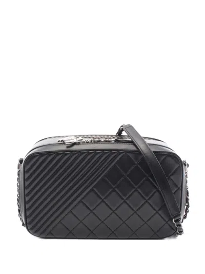 Pre-owned Chanel 2014-2015 Boy  Camera Bag In Black