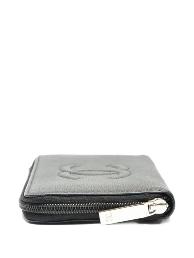 Pre-owned Chanel 2014-2015 Cc Leather Wallet In Black