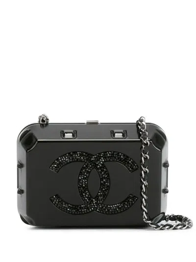 Pre-owned Chanel 2014-2015 Egg Box Shoulder Bag In Black