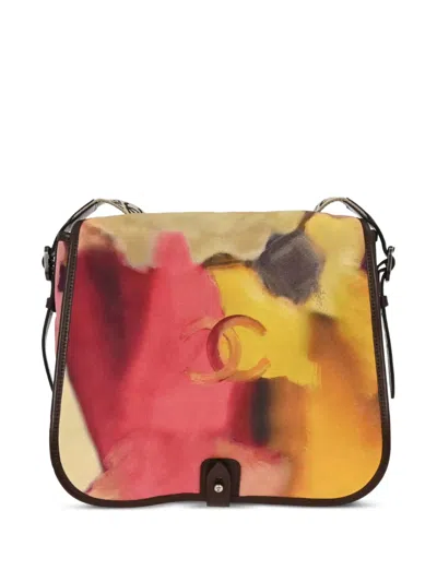 Pre-owned Chanel 2014-2015 Interlocking-cc Shoulder Bag In Pink