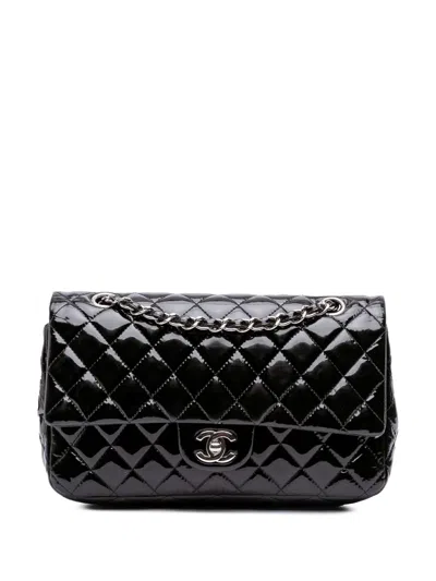 Pre-owned Chanel 2014-2015 Medium Classic Patent Double Flap Shoulder Bag
