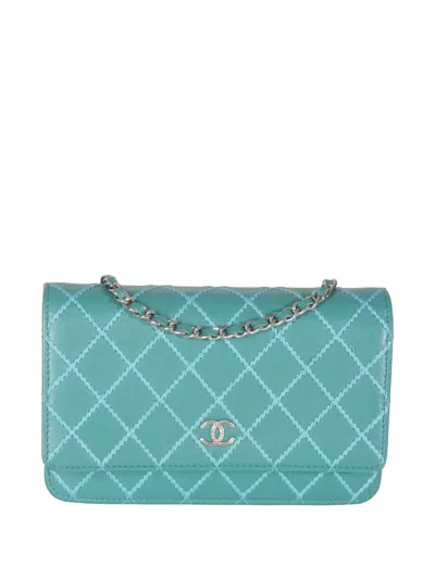 Pre-owned Chanel 2014-2015 Quilted Chain Crossbody Bag