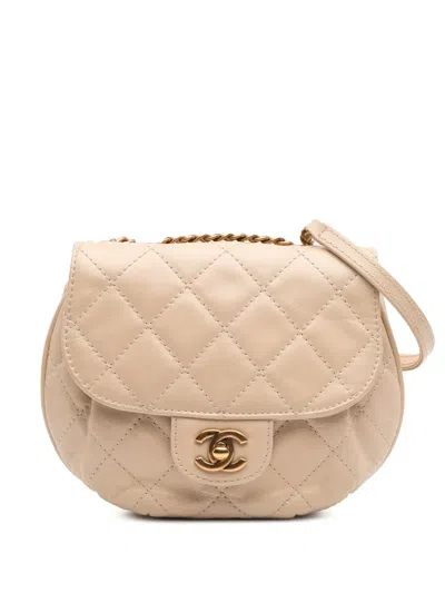 Pre-owned Chanel 2014-2015 Small Aged Calfskin Bubble Cc Flap Shoulder Bag