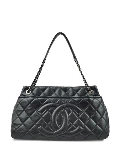Pre-owned Chanel 2014 Cc Diamond-quilted Shoulder Bag In Black