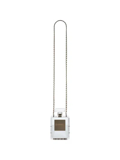 Pre-owned Chanel 2014  No.5 Perfume-bottle Crossbody Bag In White