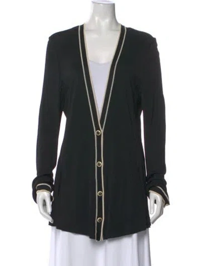 Pre-owned Chanel 2014 Colorblock Pattern Sweater In Black