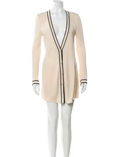 Pre-owned Chanel 2014 Colorblock Pattern Sweater In Neutral