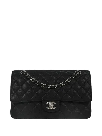 Pre-owned Chanel 2014 Double Flap Shoulder Bag In Black
