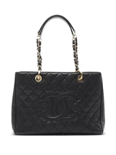 Pre-owned Chanel 2014 Grand Shopping Tote Bag In Black