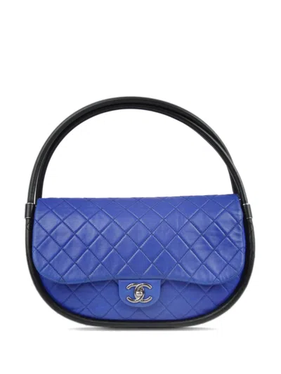 Pre-owned Chanel 2014 Hula Hoop Handbag In Blue