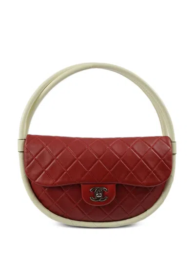 Pre-owned Chanel 2014 Hula Hoop Handbag In Red