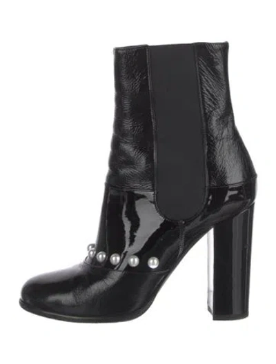Pre-owned Chanel 2014 Interlocking Cc Logo Boots In Black