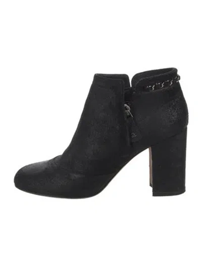 Pre-owned Chanel 2014 Interlocking Cc Logo Boots In Black