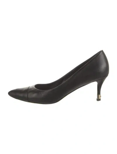 Pre-owned Chanel 2014 Interlocking Cc Logo Pumps In Black