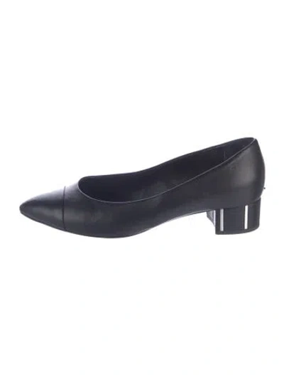 Pre-owned Chanel 2014 Interlocking Cc Logo Pumps In Black